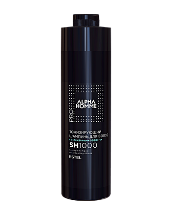 ESTEL Alpha Homme Pro - Тонизирующий шампунь для волос с охлаждающим эффектом 1000 мл - hairs-russia.ru